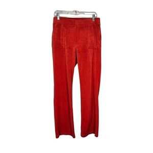 Juicy Couture Velour Two Side Pockets  Pants Red Size Medium